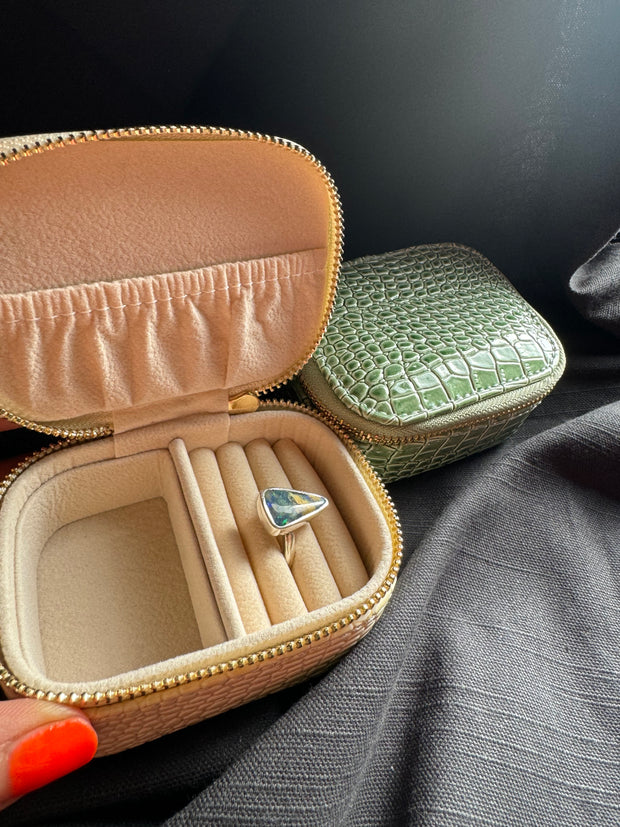 MOCK CROC JEWELLERY TRAVEL BOX -  The Style Society Boutique 