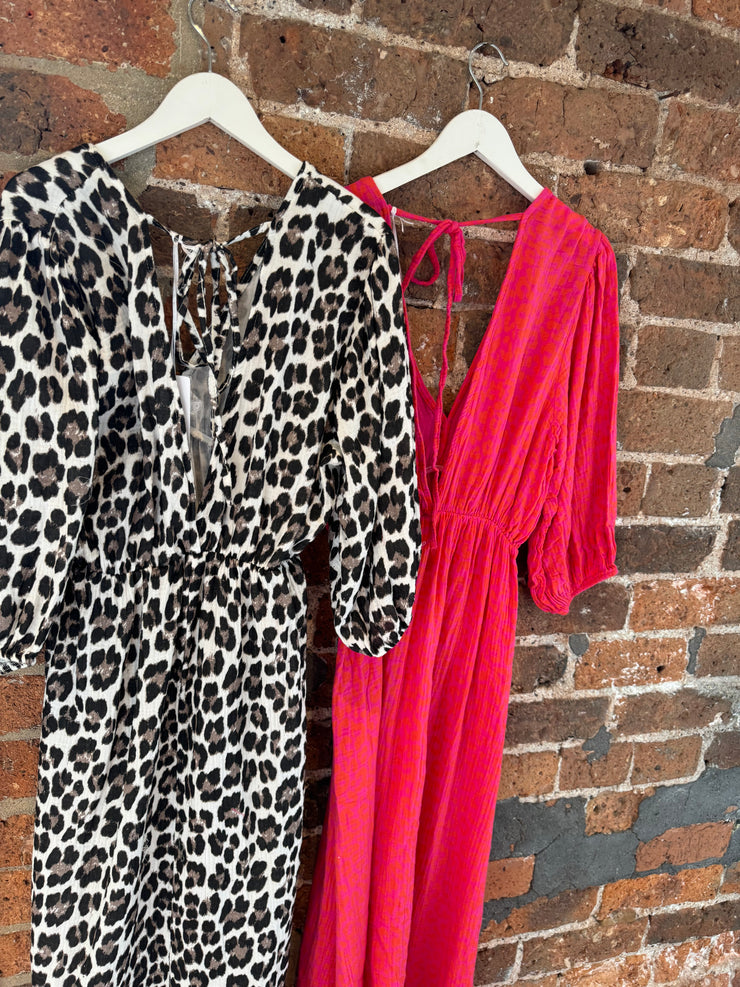 PINK LEOPARD PRINT DRESS -  The Style Society Boutique 