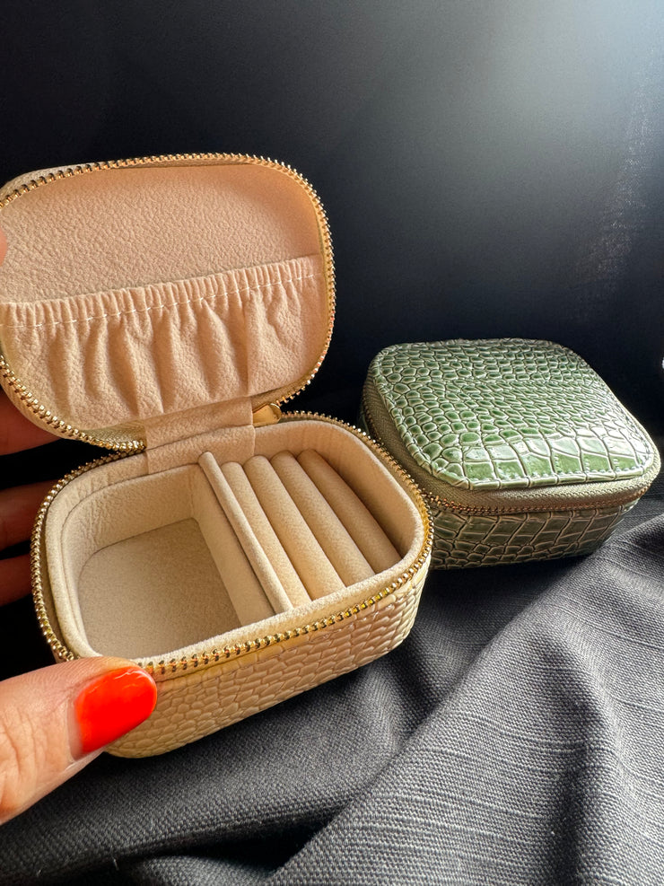 MOCK CROC JEWELLERY TRAVEL BOX -  The Style Society Boutique 