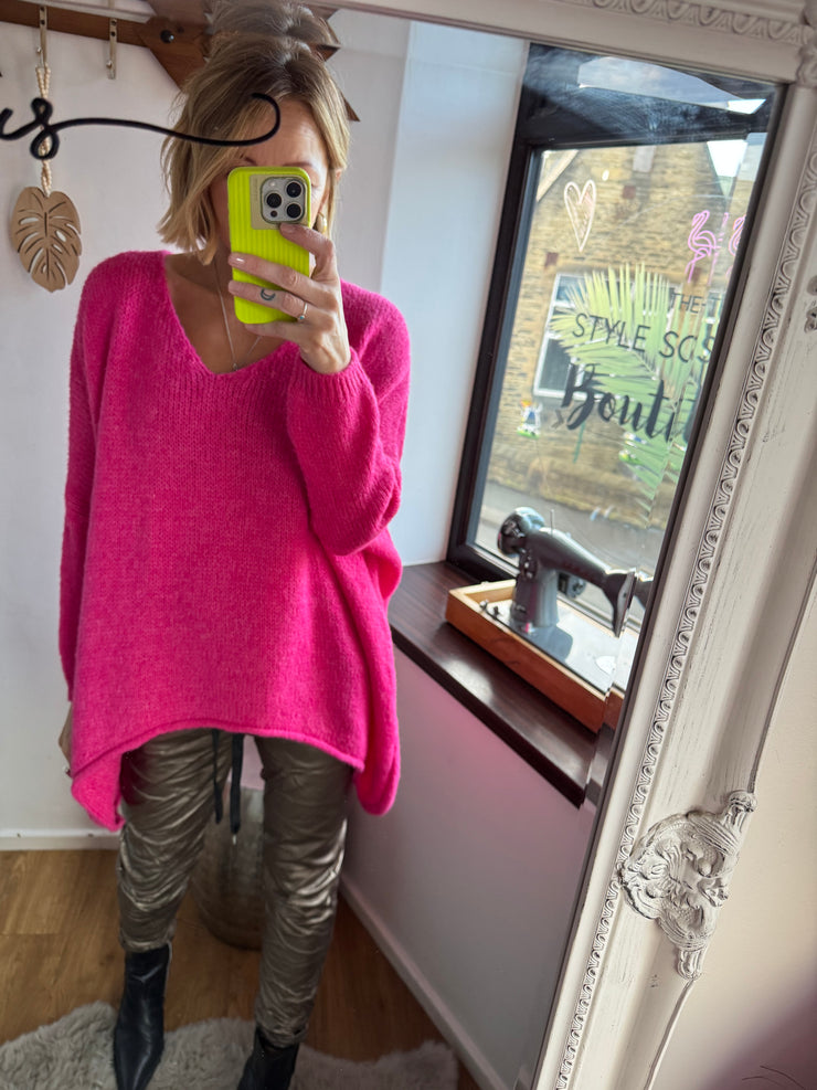 PINK OVERSIZED JUMPER