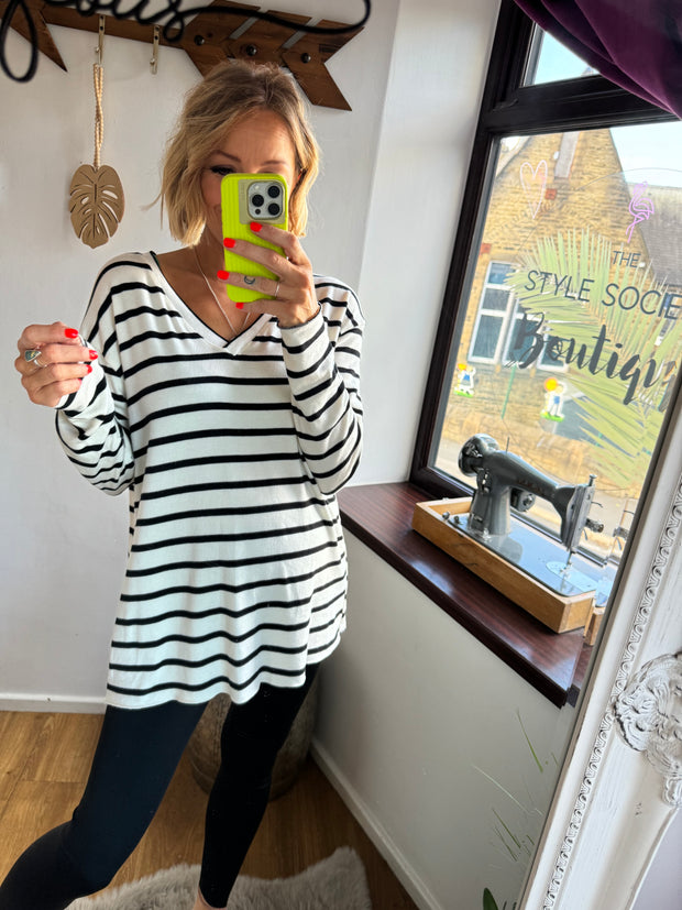 FINE KNIT STRIPE JUMPER -  The Style Society Boutique 