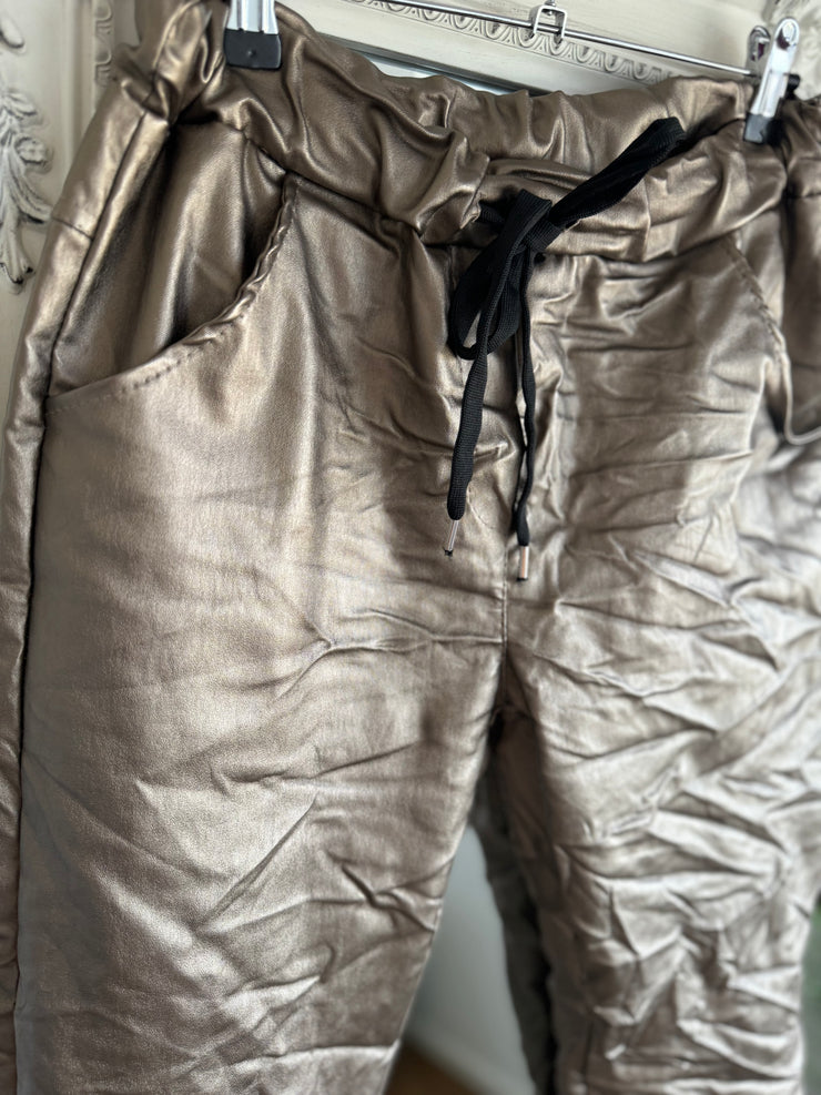 METALLIC WETLOOK MAGIC PANTS ( SIZE 1 )