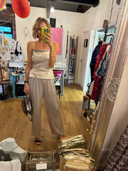 FLOATY SATIN TROUSER -  The Style Society Boutique 