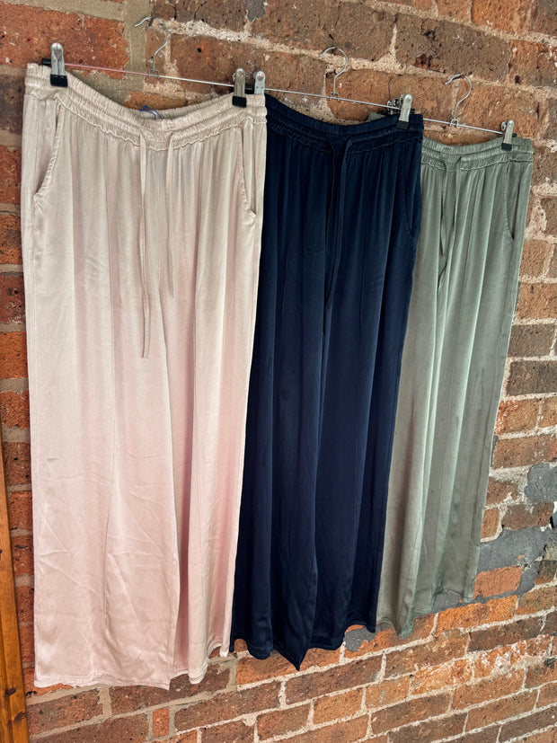 FLOATY SATIN TROUSER -  The Style Society Boutique 
