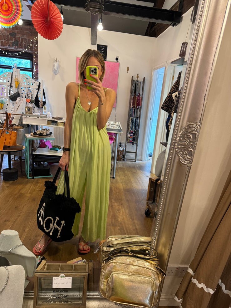 NEON BEACH JUMPSUIT -  The Style Society Boutique 