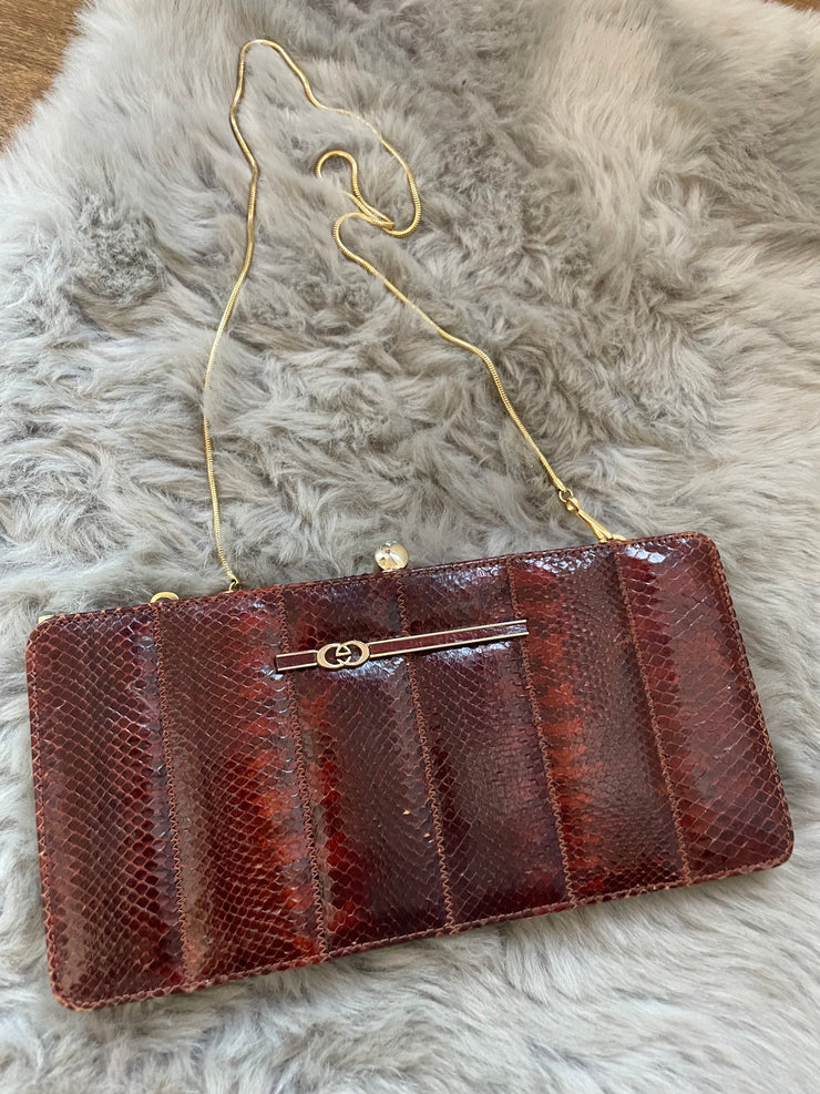 VINTAGE CLUTCH / SHOULDER BAG WITH CHAIN -  The Style Society Boutique 