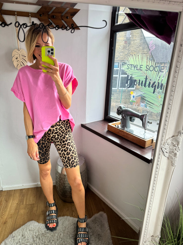 LEOPARD PRINT CYCLING SHORTS -  The Style Society Boutique 