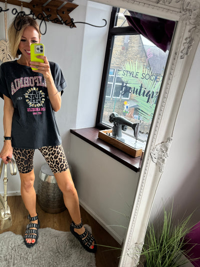 LEOPARD PRINT CYCLING SHORTS -  The Style Society Boutique 