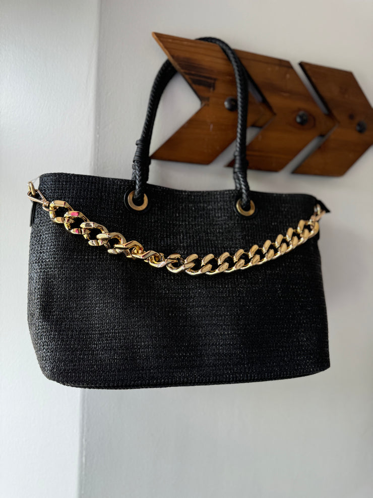 STRUCTURED STRAW BAG -  The Style Society Boutique 