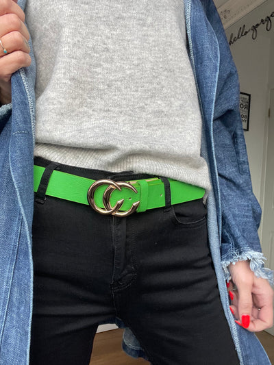 GREEN LOGO  BELT -  The Style Society Boutique 