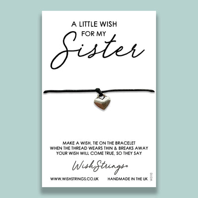 WISHSTRINGS WISH BRACELET- LITTLE WISH FOR MY SISTER -  The Style Society Boutique 